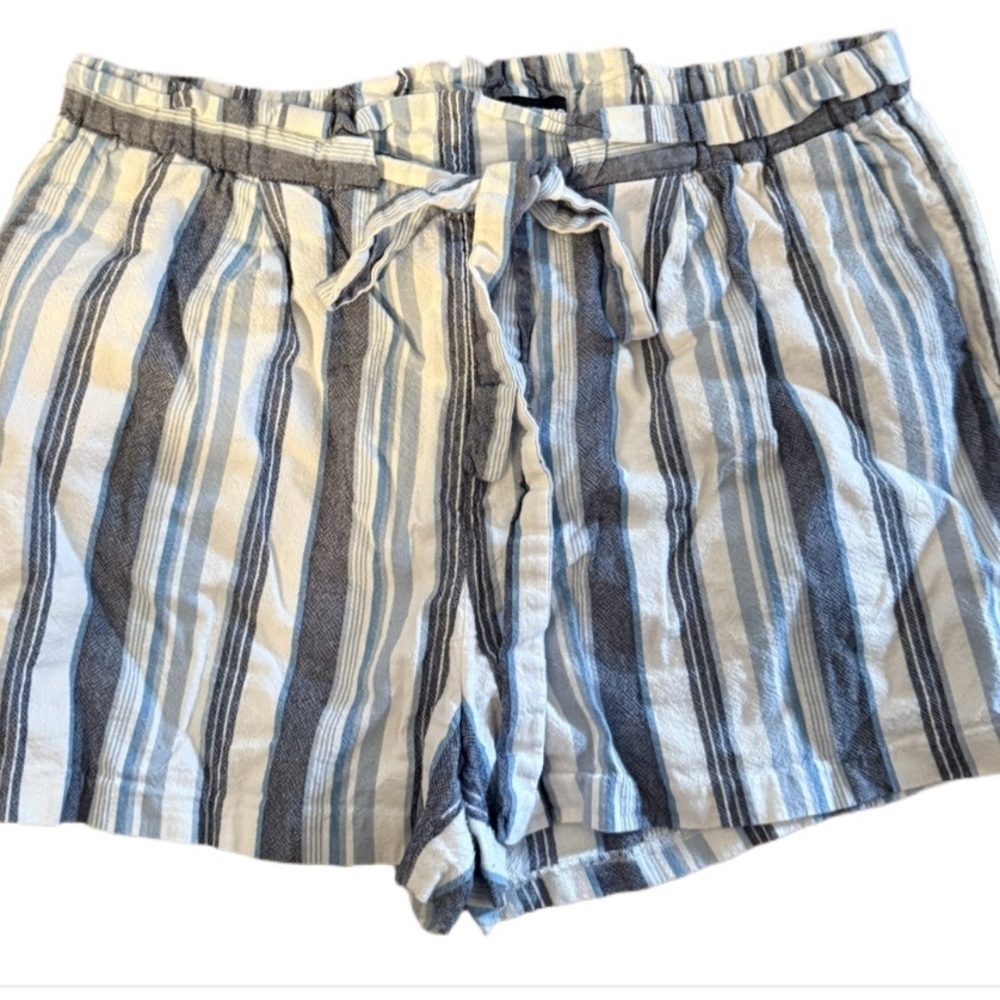 Striped Blue and White Women's Shorts